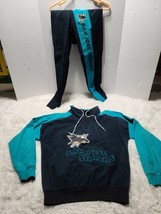 San Jose Sharks 1/4 Talon Zip Pullover Track Jacket (L) Pants (S) Track 90s VTG - $27.69