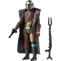 STAR WARS Retro Collection The Mandalorian Toy 3.75-Inch-Scale Collectible Actio - £23.97 GBP