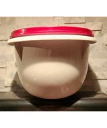 Vintage Tupperware SPECKLED Mixing Bowl #270-5 + RED/WINE Lid #238-18 - $18.71