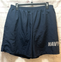 New Balance NAVY men&#39;s XL track shorts built in underwear lined - $16.82
