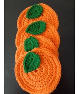 Handmade Crochet Oranges Fruit Coasters Set of 4 - $20.00