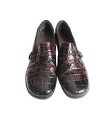 Clarks bendables Sz 8.5 M Brown Slip on Shoes Alligator Pattern - $31.99