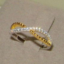 0.50Ct Moissanite Diamante Infinito Matrimonio Anniversario Fascia Oro Placcato - £66.50 GBP