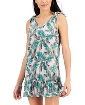 MSRP $28 Miken Juniors Printed Ruffled Dress Cover-Up Green Size Large - £11.83 GBP
