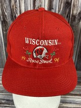 VTG 1994 Youngan Wisconsin Badgers Rose Bowl Red Snapback Hat - Rare -Excellent! - £11.40 GBP