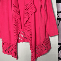 Isaac Mizrahi, open waterfall drape crochet, Cardigan size medium - £10.80 GBP
