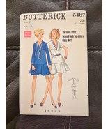 Vtg Butterick 5467 TENNIS DRESS FLIPPY SKIRT Sewing Pattern Woman Size 1... - £14.94 GBP