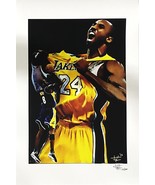 Kobe Bryant 12x18 Los Angeles Lakers Lithograph Signed By Artist Joshua ... - £46.37 GBP
