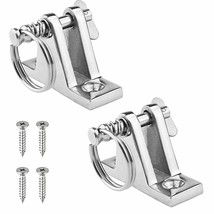 2 Pack Bimini Top 90Deck Hinge With Removable Pin, 316 Stainless Steel Marine Bo - £21.13 GBP