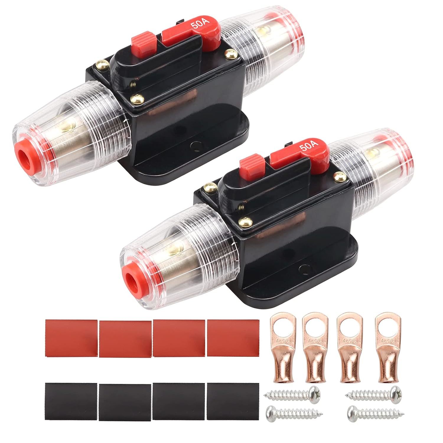 50 Amp 2 Pack Bumbesti 15A 20A 30A 40A 50A 60A 80A 100A 150A Audio Circuit - $33.93