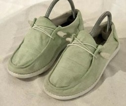 Hey Dude Women&#39;s Wendy Linen Summer Green Size 8 US Pre Owned - £9.31 GBP