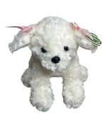 Bearington Collection Sassy White Puppy Dog Poodle  Pink Bows &amp; Collar P... - $31.21 CAD