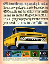 1964 GMC Pickup Truck &quot;Rugged&quot; Original Color Ad nostalgic c1 - £20.74 GBP