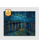Vincent van Gogh Starry Night over the Rhone Gallery Art Print Canvas Pr... - £94.36 GBP+