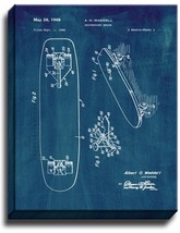 Skateboard Brake Patent Print Midnight Blue on Canvas - $39.95+