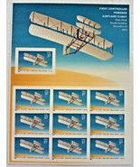 US 3783 10 x 37c First Controlled Powered Airplane Flight Mint NH Stamp ... - £13.29 GBP