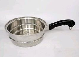 SALADMASTER 8&quot; STAINLESS STEEL STEAMER INSERT PAN Drain Pot Strainer EUC - $23.71