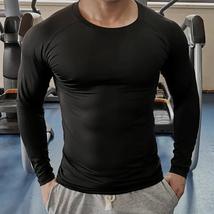 Dry Fit Compression Shirt Men Fitness Long Sleeves - £16.56 GBP+