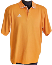 Adidas Mens Golf Polo Size Large Orange Y2K Fashion Retro T Shirt 90s Tee - $16.83