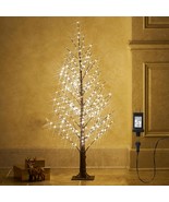 Lighted Alpine Tree Brown Willow 4Ft 450 Led Fairy Lights,Artificial Win... - $129.99