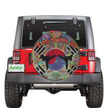 Taekwondo Fighter Universal Spare Tire Cover Size 34 inch For Jeep SUV  - £40.06 GBP