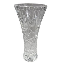 Lenox Fine Crystal Cut Glass Small Bud Vase Star &amp; Fan Pinwheel 6&quot; - £6.78 GBP