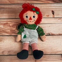 Holiday Raggedy Ann Doll 1988 Playskool Candy Cane Dress Apron Vintage Christmas - £13.91 GBP