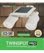 Touch Of ECO TOE031 Twinspot Pro Dual Solar Motion Spotlight, White! New! - £38.92 GBP