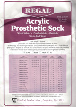 Acrylic Regal Prosthetic Sock 3 Ply M Extra Short Moisture Control Fits 1 and 2 - £6.40 GBP