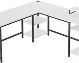 L Shaped Desk With Storage, 59 Inch Reversible Corner Computer Desk Or 2... - $203.99
