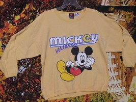 Mickey Mouse Vintage 100% Cotton Thermal Pullover By Mickey Unlimited Size M / L - £23.52 GBP