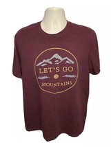 Lets Go to the Mountains Adult Large Burgundy TShirt - £11.67 GBP