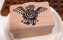 Magenta Rubber Stamp Bird 32192-G Aztec ThunderBird New Wood-Mounted 2&quot; ... - $9.95