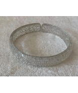 ⭕⭕VTG Bracelet, adjustable, vintage acrylic, silver with diamonds, width... - $183.78 MXN