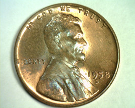 1958-D LINCOLN CENT PENNY GEM UNCIRCULATED RED / BROWN GEM UNC. R/B 99c ... - $4.00
