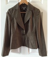 Ann Taylor Brown Wool Jacket Blazer Career Casual Fitted Size 0 - £11.60 GBP