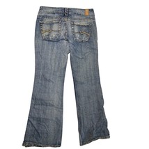 Maurices Juniors Size 5 6 Short Jeans Jenna Bootcut Blue Denim Distresse... - £13.44 GBP