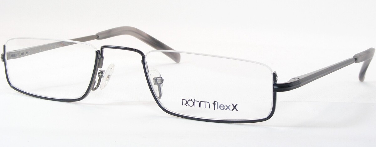 Röhm Flexx 7526 169 Schwarz/Grau Selten Brille Brillengestell Rohm 51-22... - $56.28