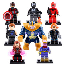 8pcs Marvel Thanos Scarlet Witch Hawkeye Baron Zemo Crossbones Minifigures Block - £14.25 GBP