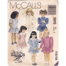 Vintage Sewing PATTERN McCalls 3913, Fashion Basics for Kids 1988 Childrens Dres - £6.90 GBP