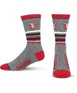 Men&#39;s For Bare Feet NFL South Dakota Coyotes Marbled Grey &amp; Red Crew Soc... - $16.57 CAD