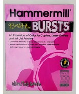 Vintage Hammermill Brite Hue Bursts Ultra Pink Colored Paper 100 Sheets ... - $19.79