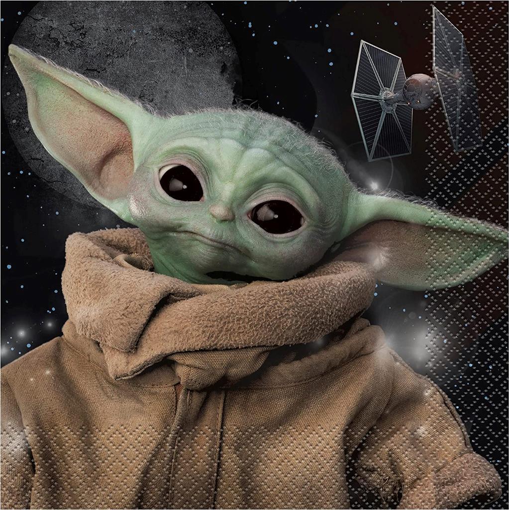 Star Wars Mandalorian The Child Lunch Napkins Yoda Birthday Party Suppli... - $4.95