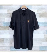 NFL Pro Shop Vintage 90s Pittsburgh Steelers Henley Polo Shirt Black Men... - £18.58 GBP