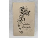 1900s Valentine Greetings Lady With Ribbon And Hearts Bergman Quality Po... - $49.49