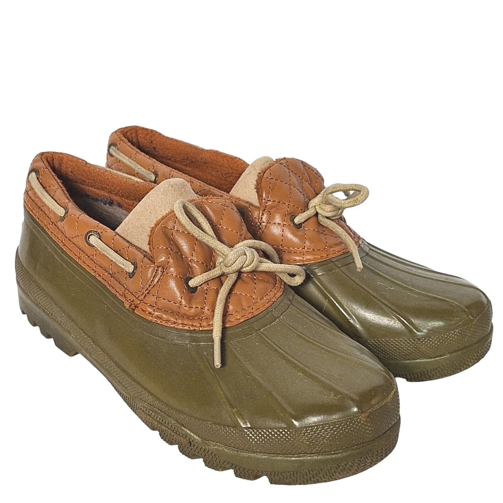 Primary image for Sperry Top Sider Womens Green Waterproof Rubber Duck Boot Shoes Size 8 M