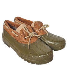 Sperry Top Sider Womens Green Waterproof Rubber Duck Boot Shoes Size 8 M - £24.13 GBP