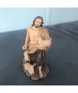 Herco Gift Professional Religious Jesus Shephard Statuette Sculpture Sheep - $19.35