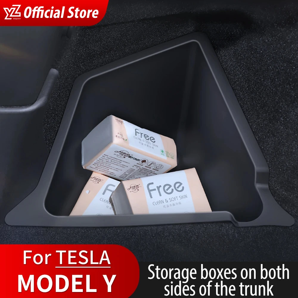 YZ For Tesla 2023 2024 Model  3 Y  Car Trunk Side Storage Box Under Seat - £128.88 GBP+