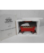 Department 56 Red Covered Bridge 5987-0 Heritage Village Hand painted Po... - $14.00